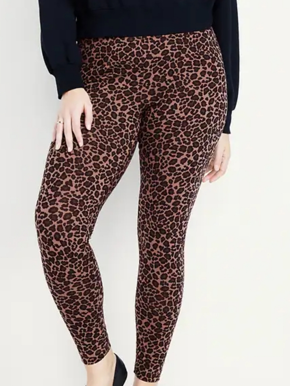 Old Navy Leopard Print Pixie Skiny Pants - Brown/Black